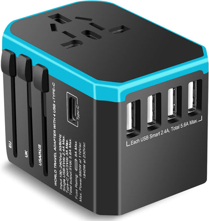 Travel Adapter Worldwide for 224+ Countries