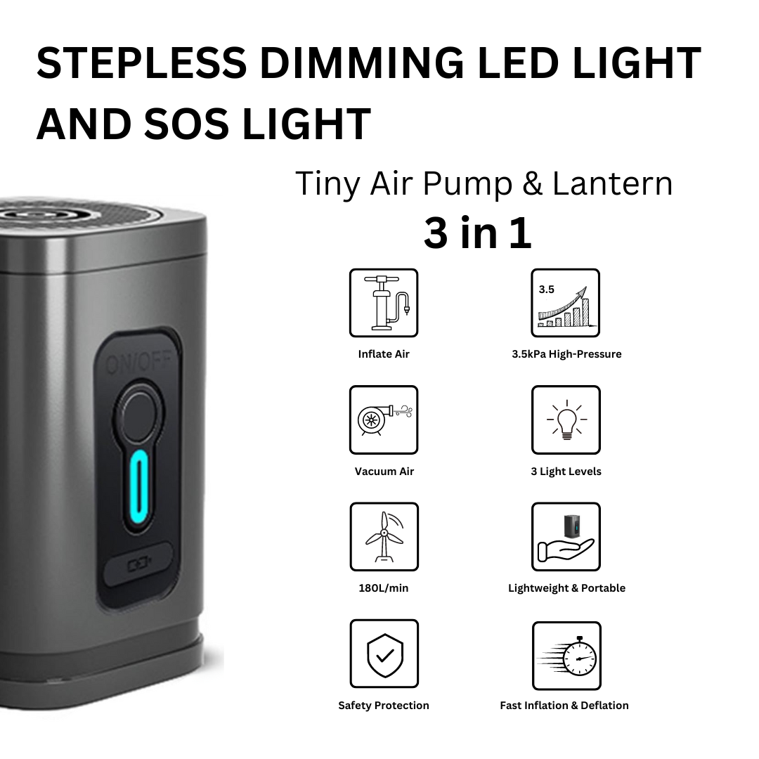 LED Portable Rechargeable Electric Air Pump Lantern