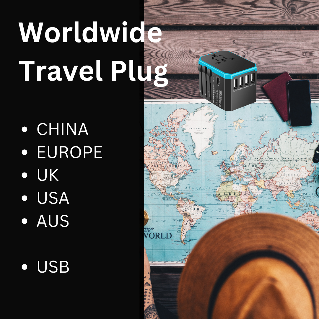 Travel Adapter Worldwide for 224+ Countries