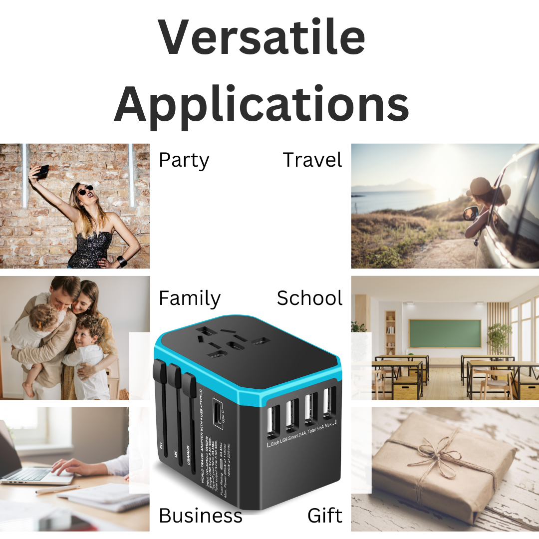 Travel Adapter Worldwide for 224+ Countries