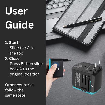 Travel Adapter Worldwide for 224+ Countries
